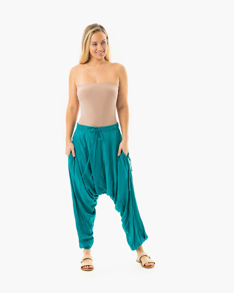 SOLID SAVANNAH HAREM PANTS-SKY BLUE - The Oracle Alchemist