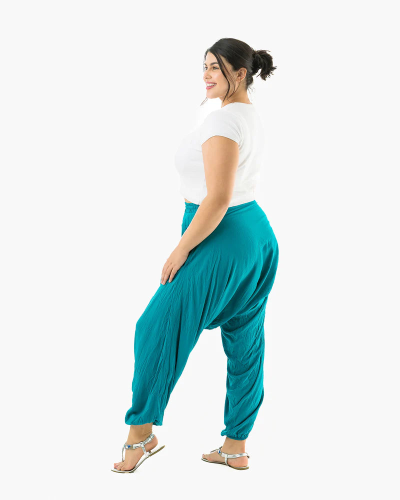 SOLID SAVANNAH HAREM PANTS-SKY BLUE - The Oracle Alchemist