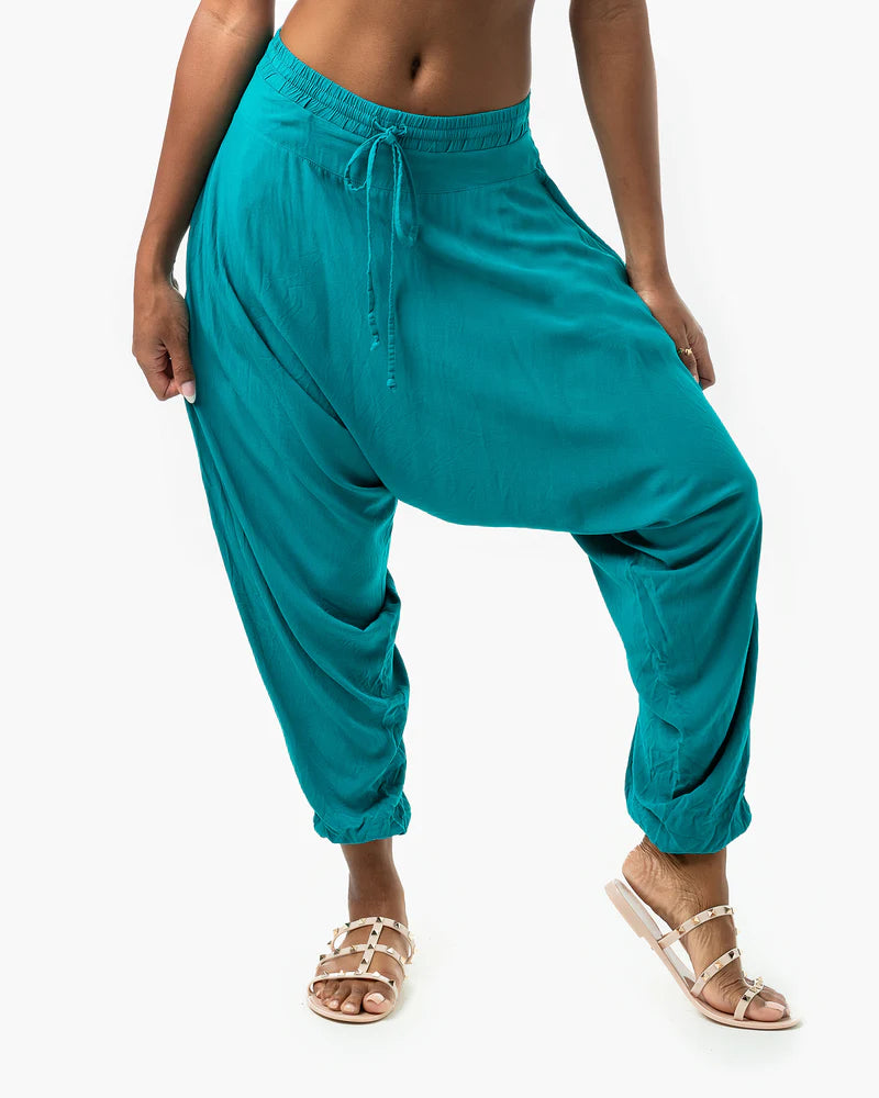 SOLID SAVANNAH HAREM PANTS-SKY BLUE - The Oracle Alchemist