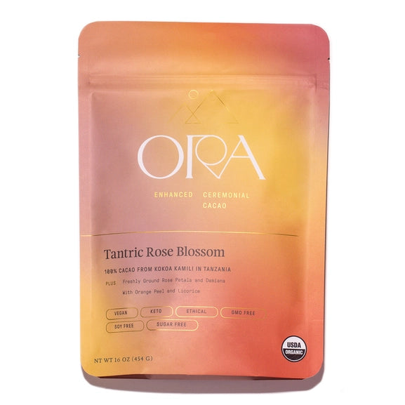 ORA Cacao - Tantric Rose Blossom Enhanced Cacao - Organic - Ceremonial - The Oracle Alchemist