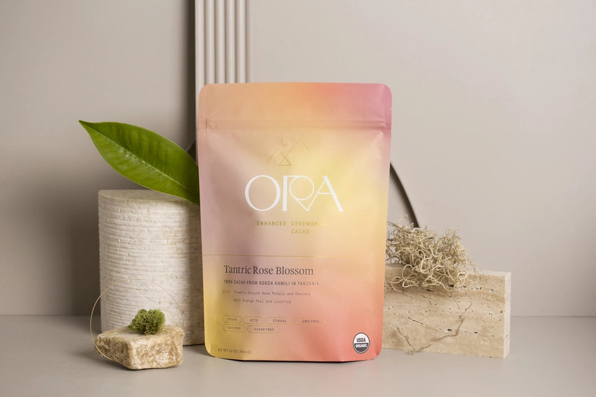 ORA Cacao - Tantric Rose Blossom Enhanced Cacao - Organic - Ceremonial - The Oracle Alchemist