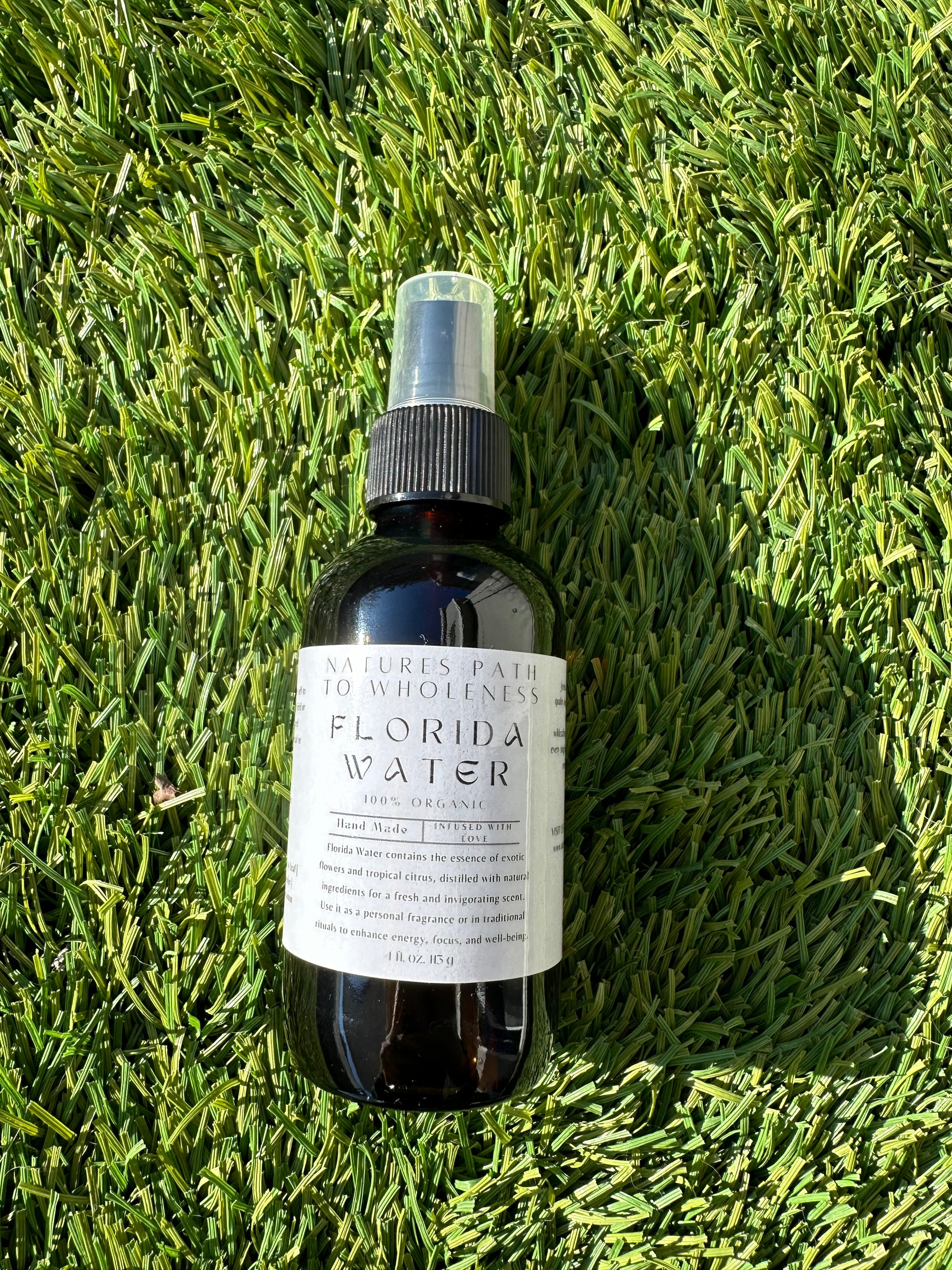 Florida Water 4 oz amber bottle