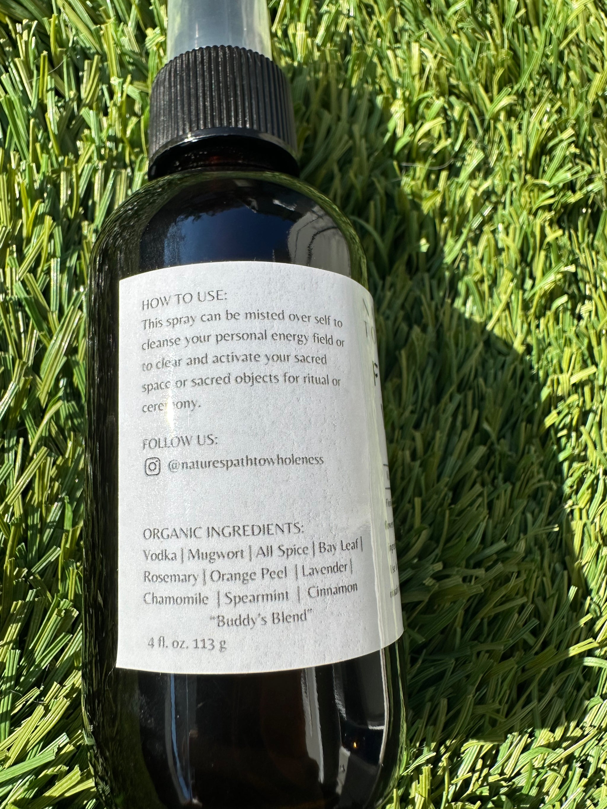 Florida Water 4 oz amber bottle