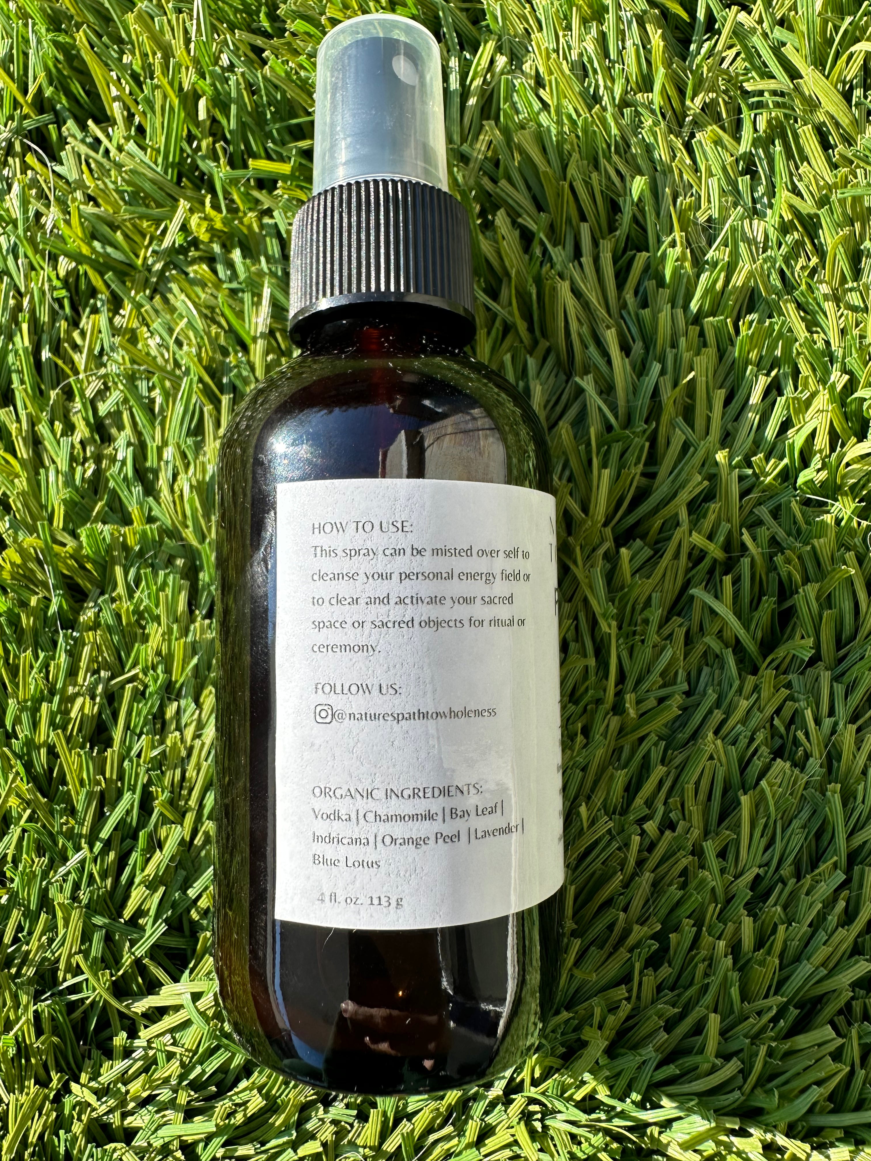 Florida Water 4 oz amber bottle