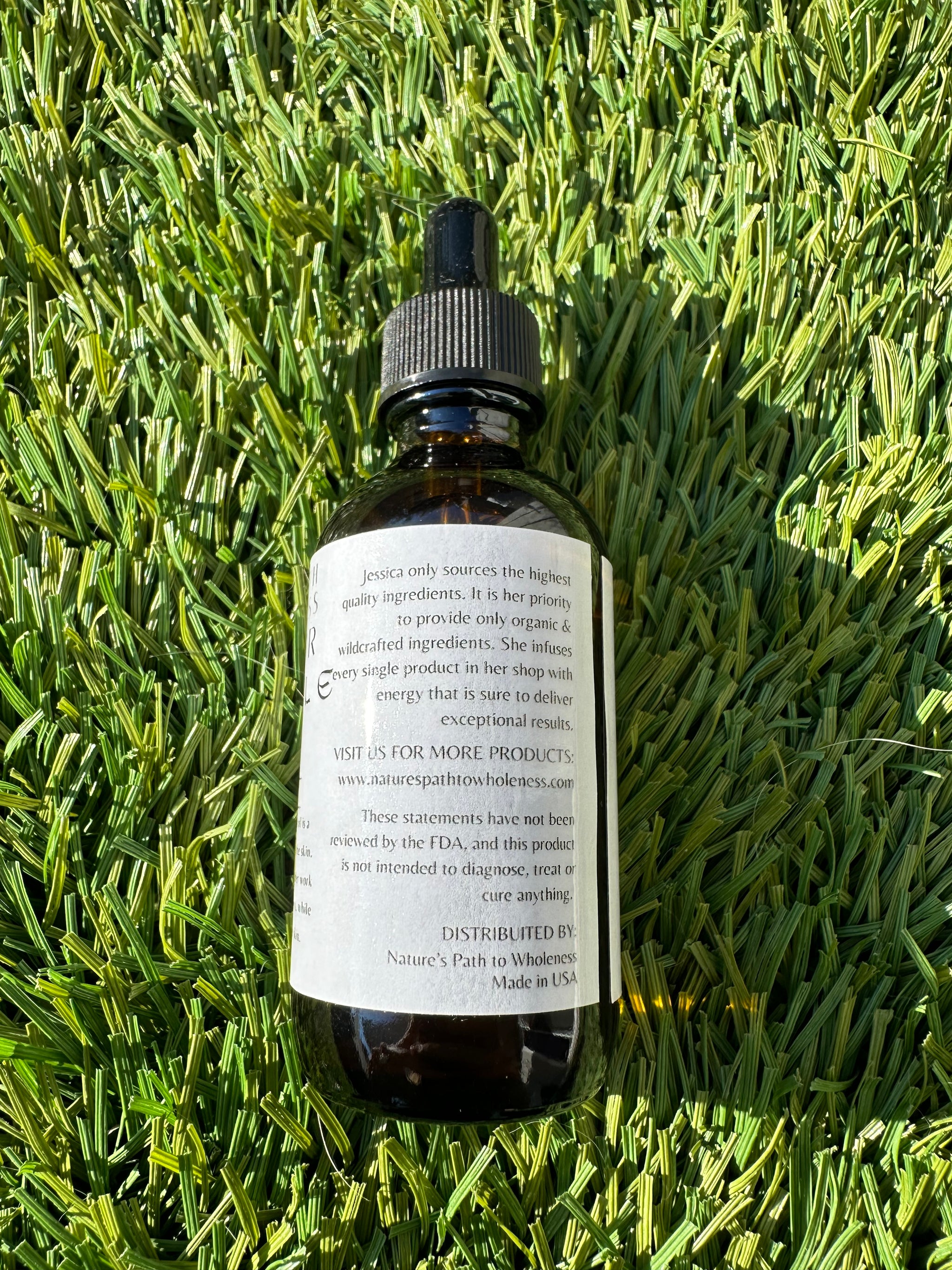 Lavender & Chamomile herbal infused oil 2 OZ amber bottle