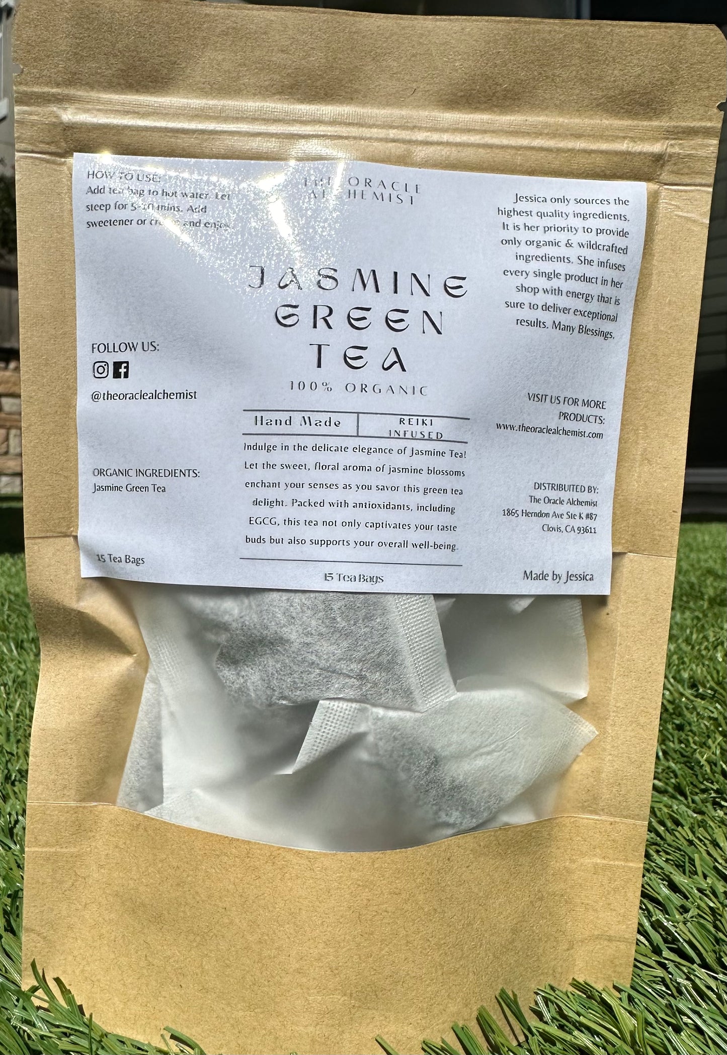 Organic Green Jasmine Tea - The Oracle Alchemist